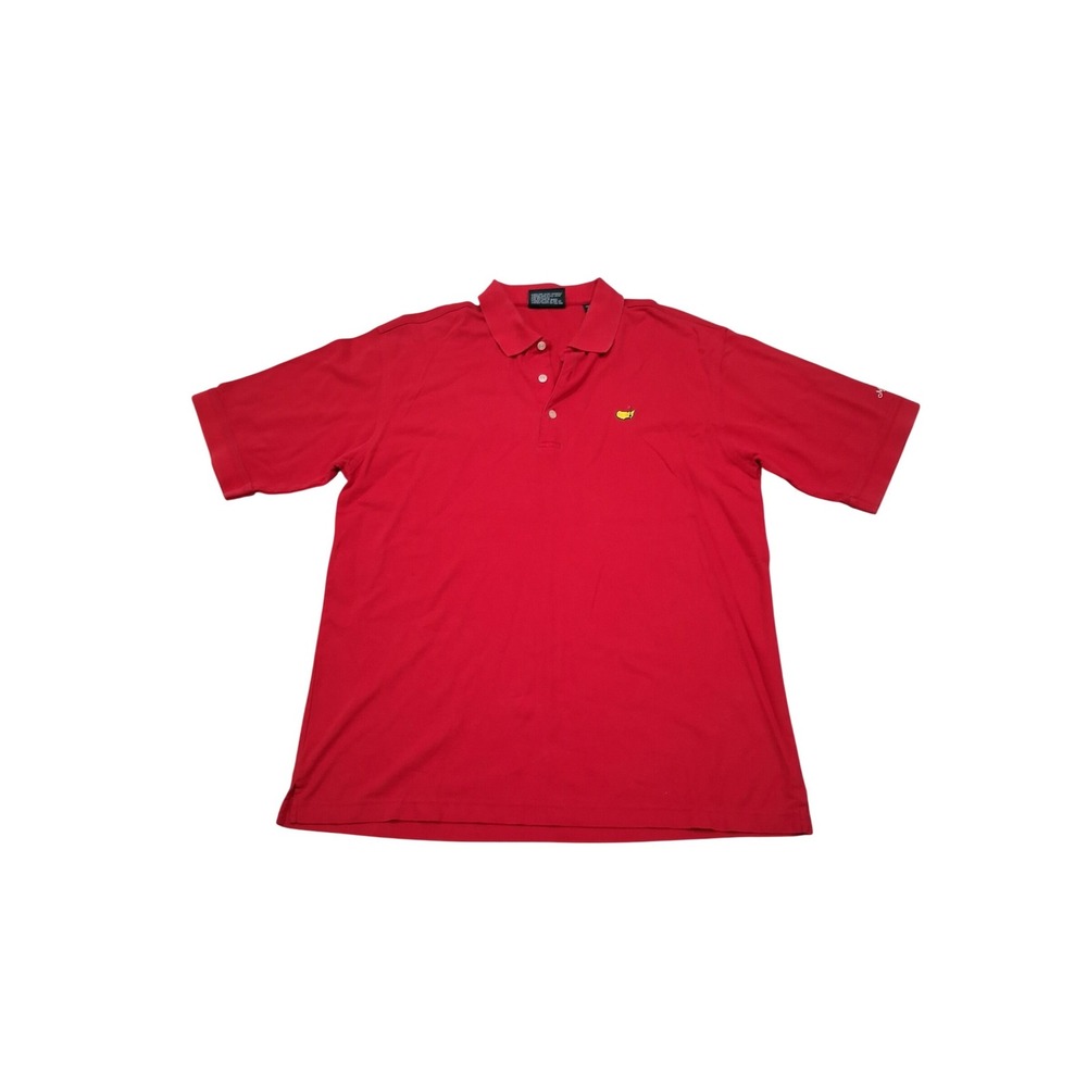 Vintage Masters Collection‎ Mens Red Pima Cotton Golf Polo Shirt Size Large
